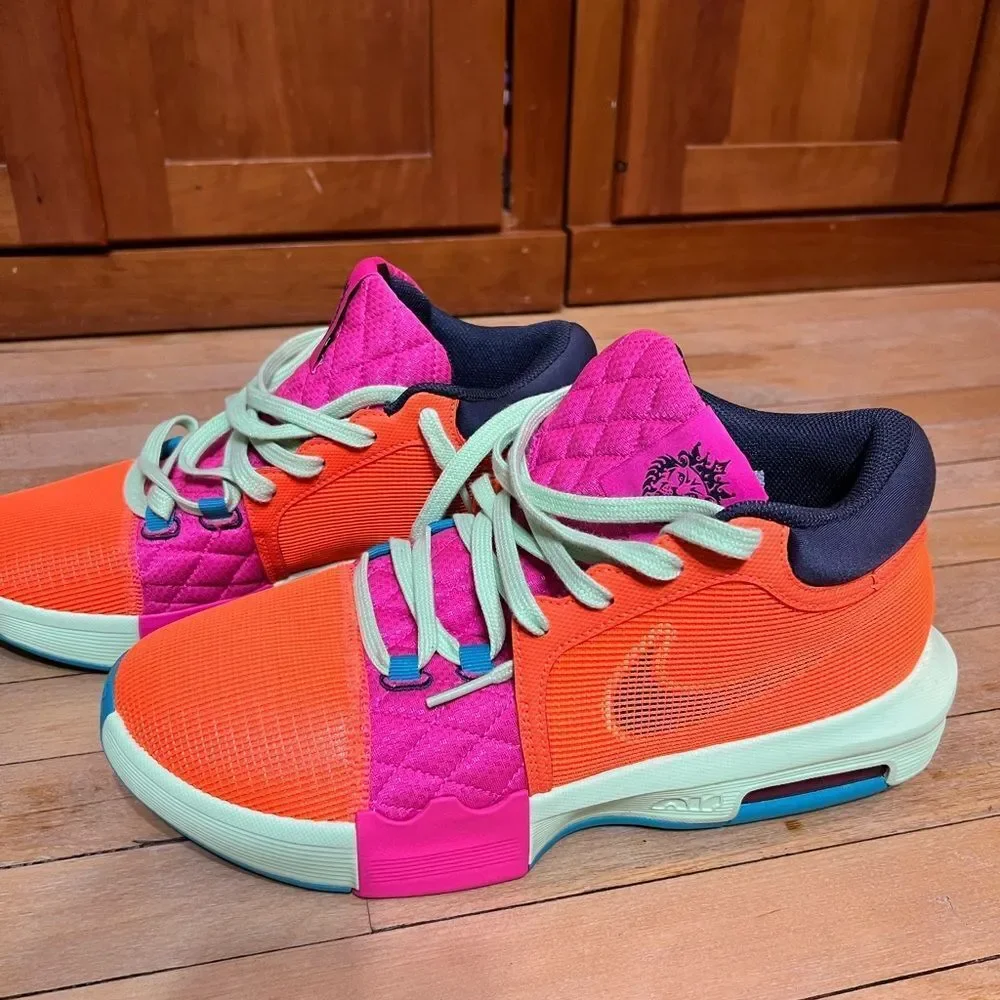Men's Orange & Pink Athletic Sneakers - Breathable Performance Shoe